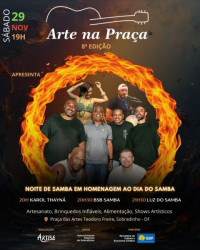 ARTE NA PRAÇA une final da Libertadores, Samba e Cultura em Sobradinho