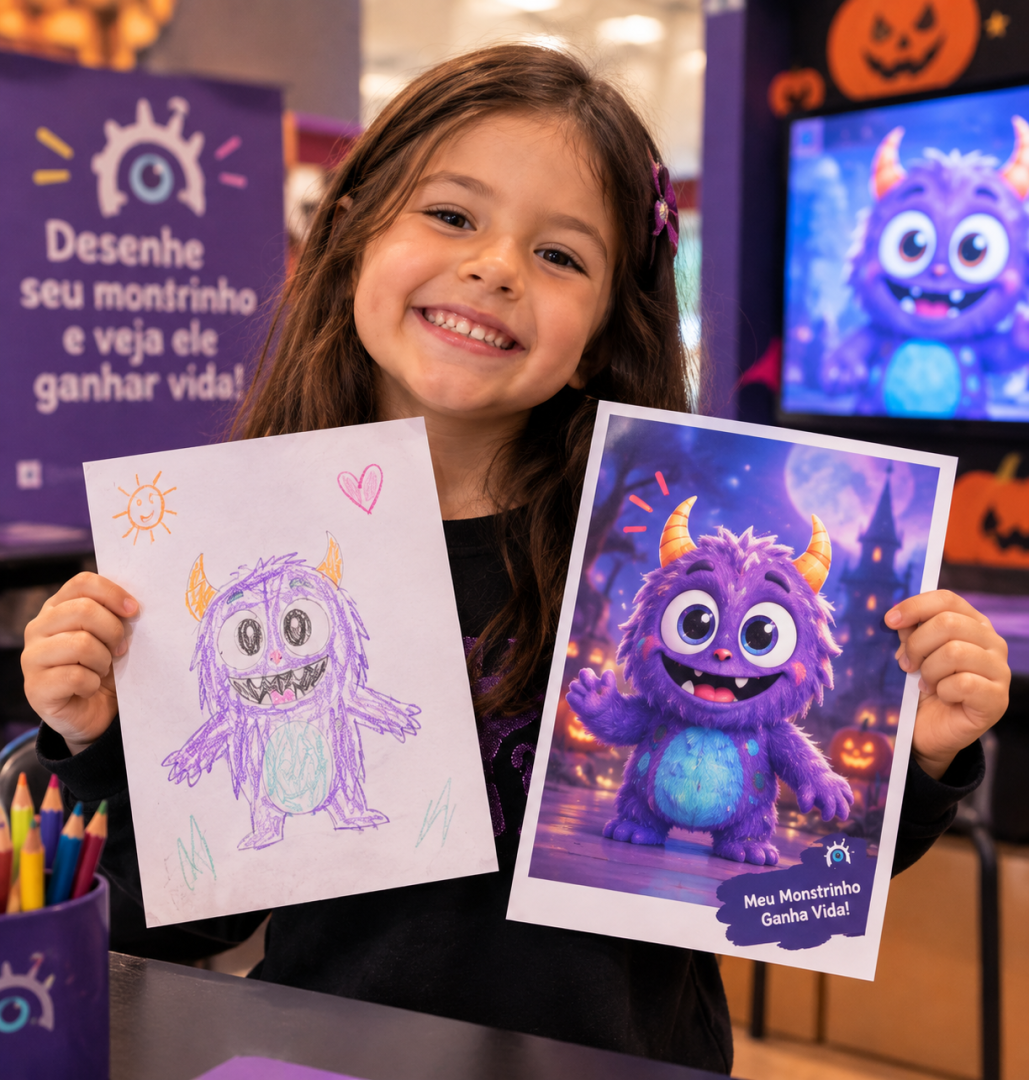 Halloween do Terraço Shopping terá oficina que transforma desenhos em personagens com inteligência artificial Halloween do Terraço Shopping terá oficina que transforma desenhos em personagens com inteligência artificial